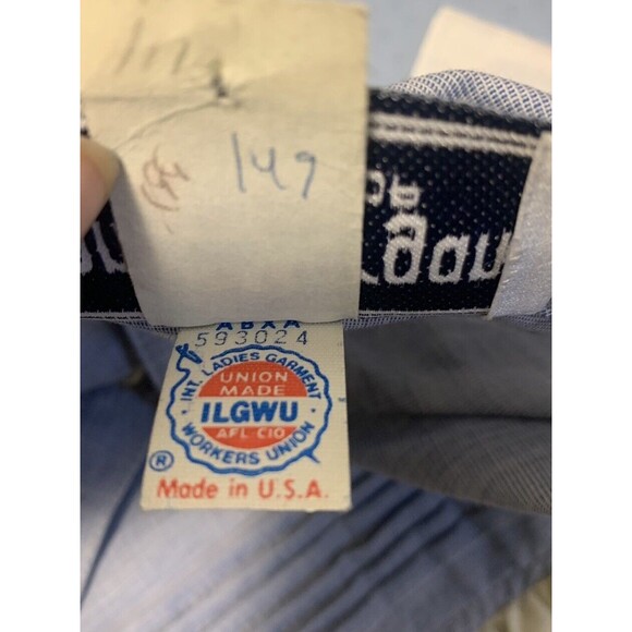 Vtg Donna Morgan Non Stop Prairie Dress Med Union Made USA NWT Lace Blue Cottage - Picture 10 of 10